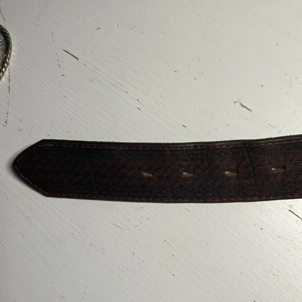 Nacona Belt Company brown leather her Western belt size 40